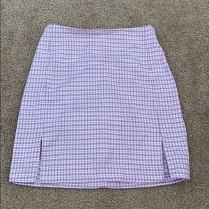 Brandy Melville Purple Plaid Skirt